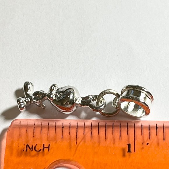 Vintage Tweety Bird Charm European Slider Bead for Bracelet Necklace Silver tone - Picture 7 of 8